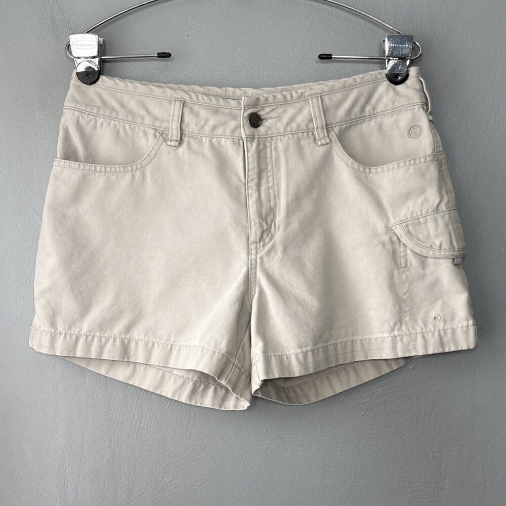 The North Face A5 Series Mini Shorts Size 8 Khaki Canvas Cargo Hiking Gorpcore